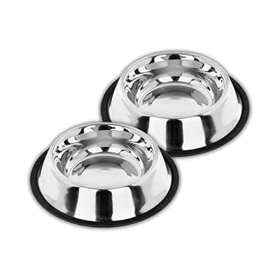 PremiumAV Stainless Steel Pet Bowl 1500 ML 5 No. Size – Non-Slip Food & Water Bowl for Dogs & Cats, Heavy Duty No-Tip Design, Dishwasher Safe, Chew Proof, Rust Free Durable Feeding Dish (Pack of 1)