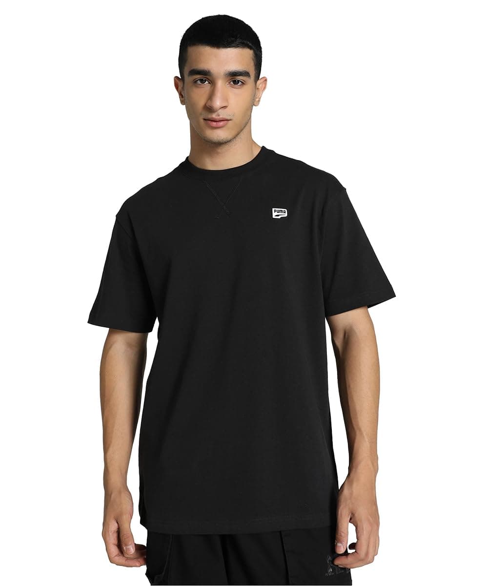 Puma Men Cotton Solid Relaxed Fit T-Shirt