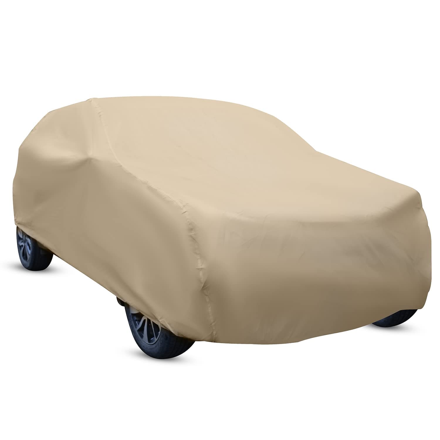 Amazon Brand - Solimo Large Hatchback Car Cover, Beige (i20, Swift, Baleno, Celero, Brio, Nexxon, etc.)