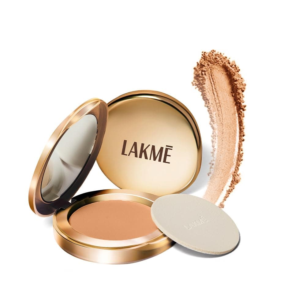 Lakme 9 to 5 Flawless Matte Complexion Compact Powder|| Almond|| Absorbs Oil|| Conceals & Gives Radiant Skin - All Day Matte Finish Face Makeup|| 8 g