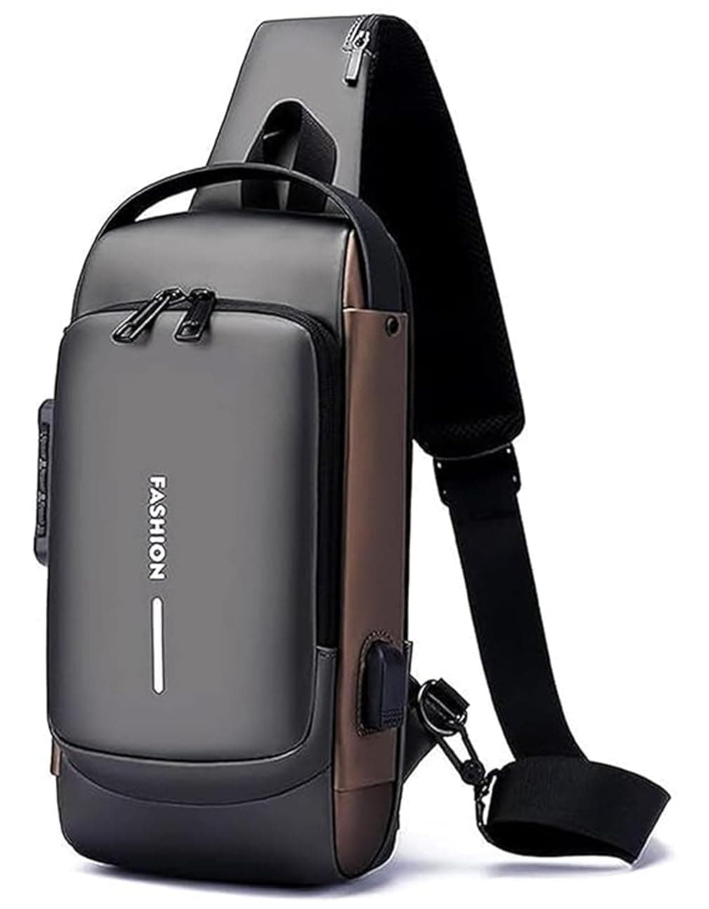 TEKCOOL Sling Bag for Men Stylish Crossbody Backpack for Men & Women, Anti-Theft Chest Bag with USB Charging Port, Messenger Bags, Casual Shoulder Bag