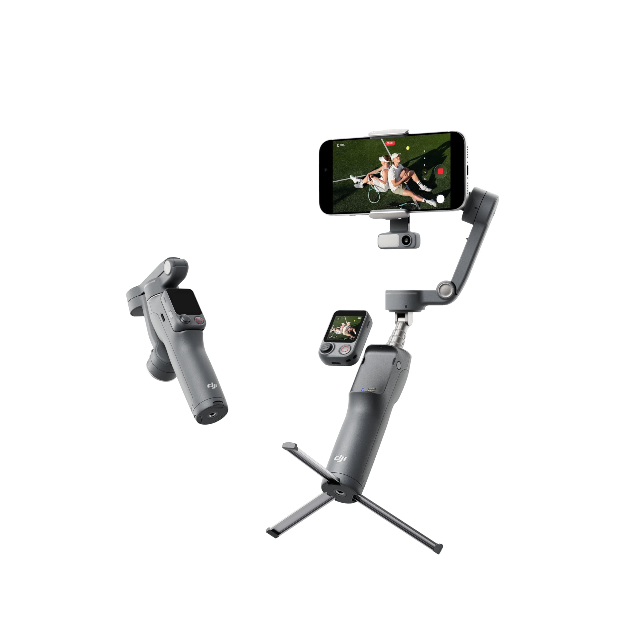 DJI Osmo Mobile 8P Advanced Tracking Combo 3-Axis Smartphone Gimbal Stabilizer with Multifunctional Module 2, Osmo FrameTap Remote, ActiveTrack 8.0, AI Subject Tracking, Built-in Extension Rod