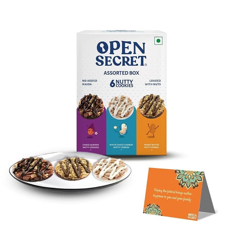 Open Secret Premium Gift Hamper | Combo of 5 | Ideal Gifting for Christmas, Secret Santa & New Year Season | Dry Fruit Gift Box, Chocolate Gifts, Dry Fruits, Healthy Premium Hamper, Gifts for colleagues, Employee Gifting