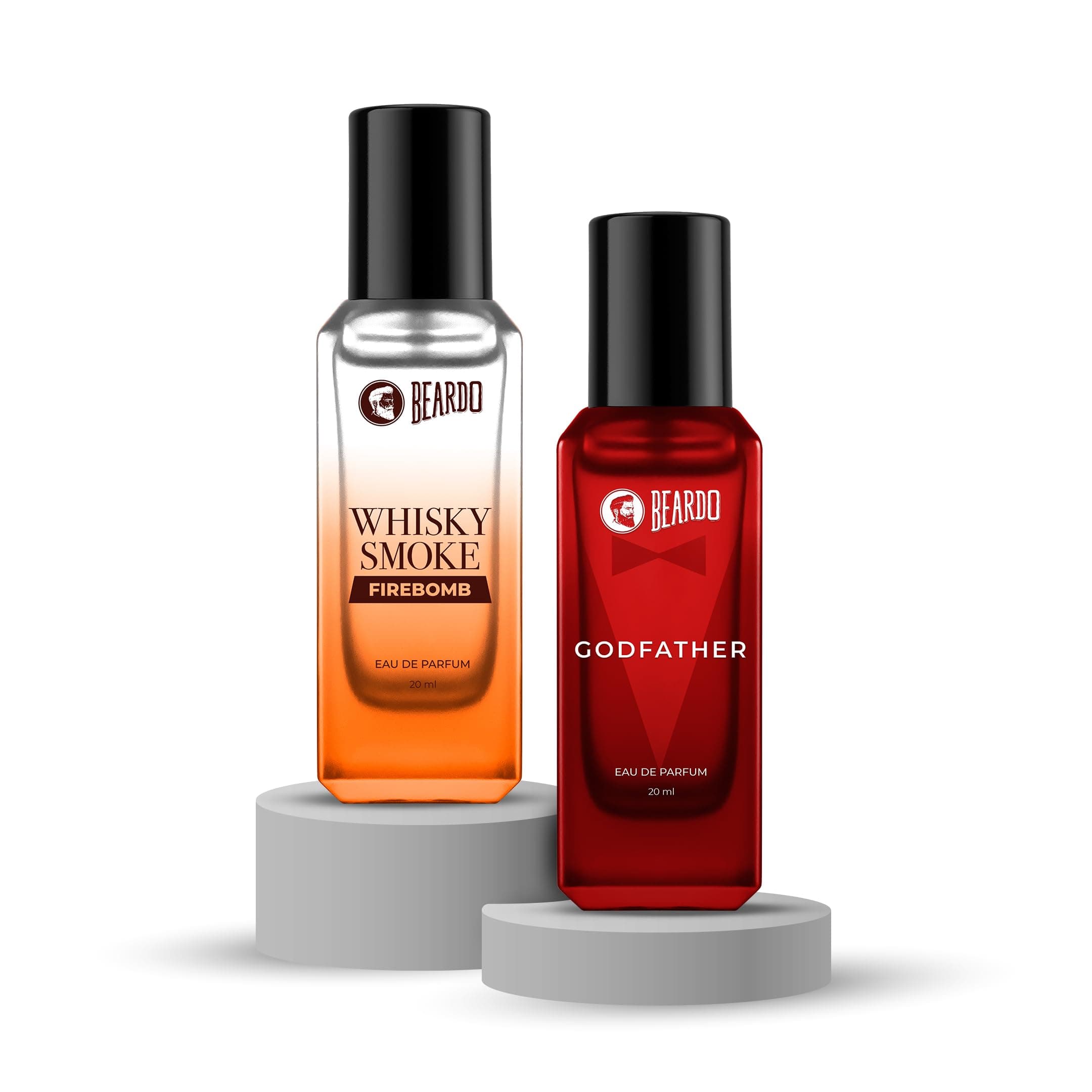 Beardo Power & Fire Combo for Men- GodFather & Whisky Smoke Firebomb Perfume for Men (20ml x 2) | Long Lasting Fragrance | Long Lasting Perfume for Men | Gift for Men | Gift for Friend