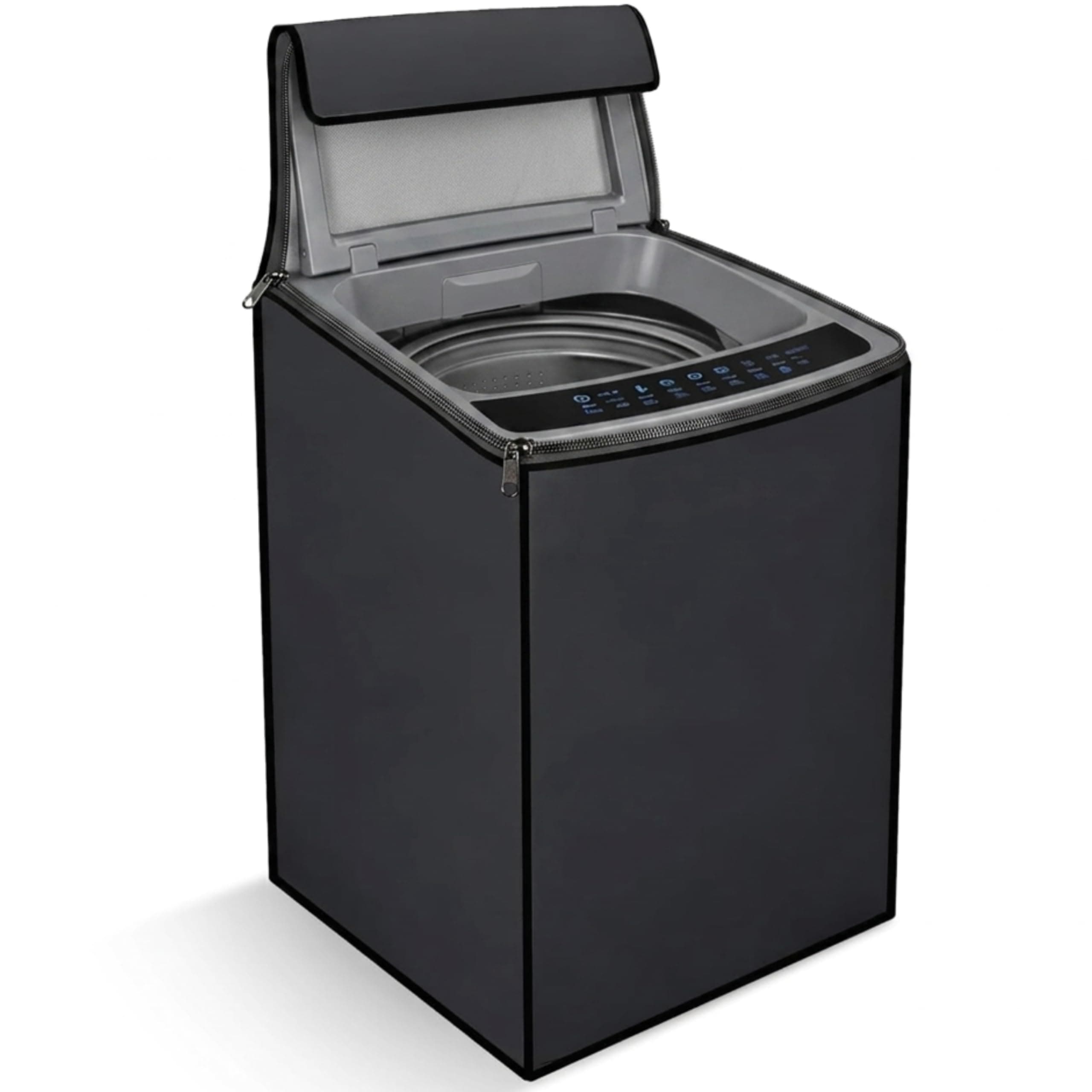 Robustt Top Load Fully Automatic Washing Machine Cover for 6 kg, 6.5 kg, 7kg & 7.5 kg (Grey) | Waterproof & Dustproof Polyester Fabric with Zipper | Protection Cover | 59 x 59 x 86 cms