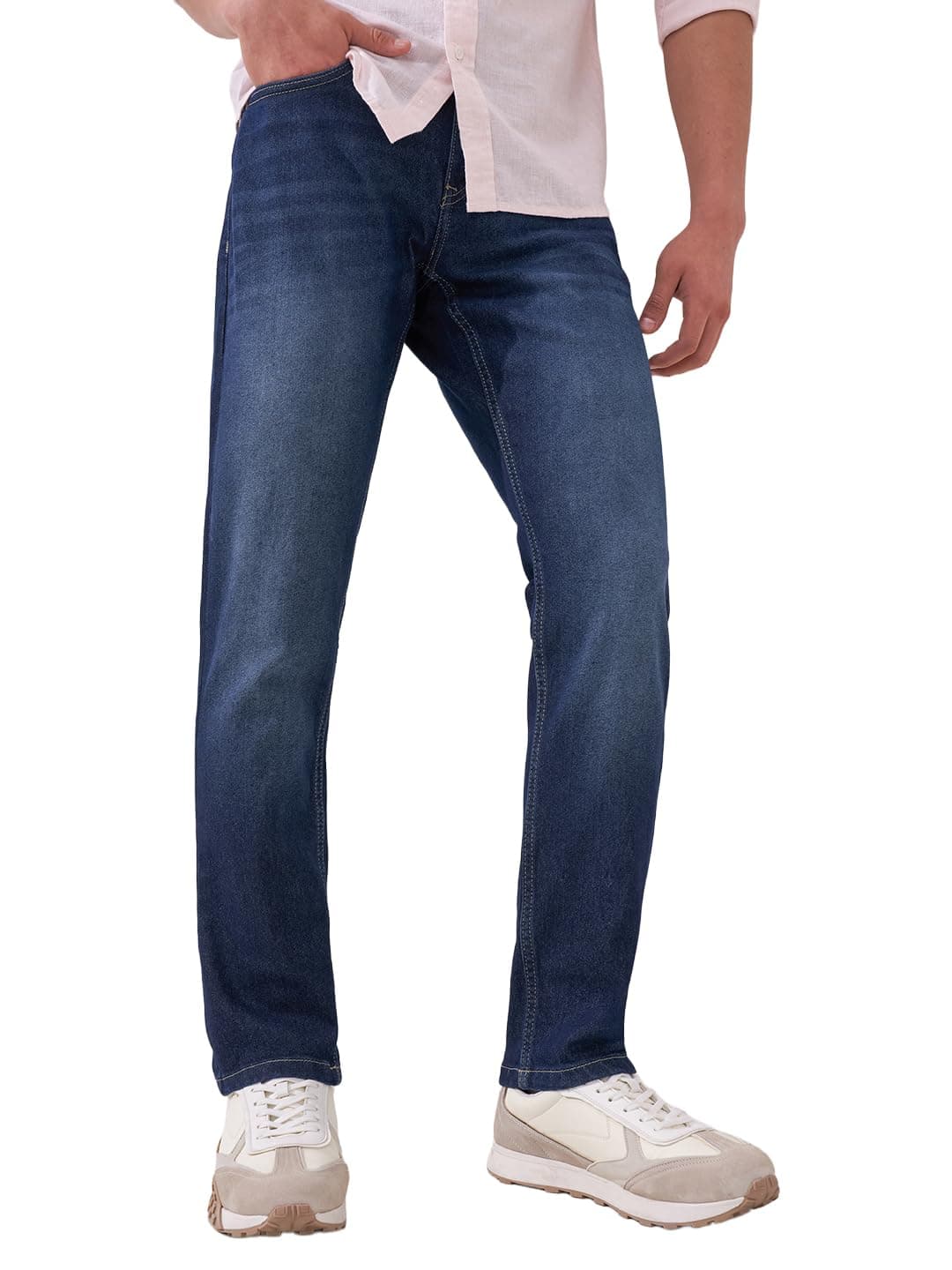Highlander Mens Tapered Fit Denim Jeans for Man| Regular Length|Mid-Rise|Stretchable Fit| Jeans for Man | Men Jeans