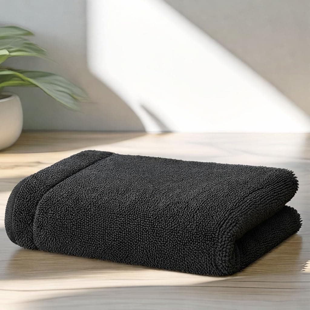 Cutting EDGE 1300 GSM – Pack of 1 – Double Layer Microfiber Car Cleaning Towel (40 x 40 cm), Ultra Thick Soft Super Absorbent Lint-Free & Scratch-Free for Drying, Polishing & Detailing