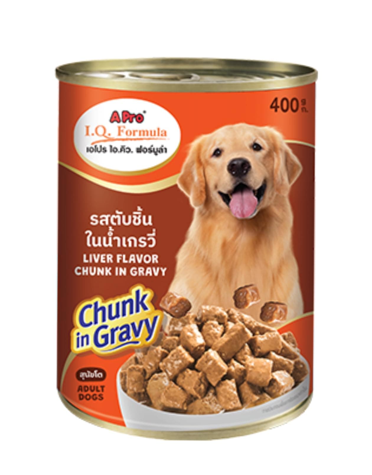 Apro I.Q. Adult Wet Dog Food Can Liver Chunk in Gravy Flavor 400g