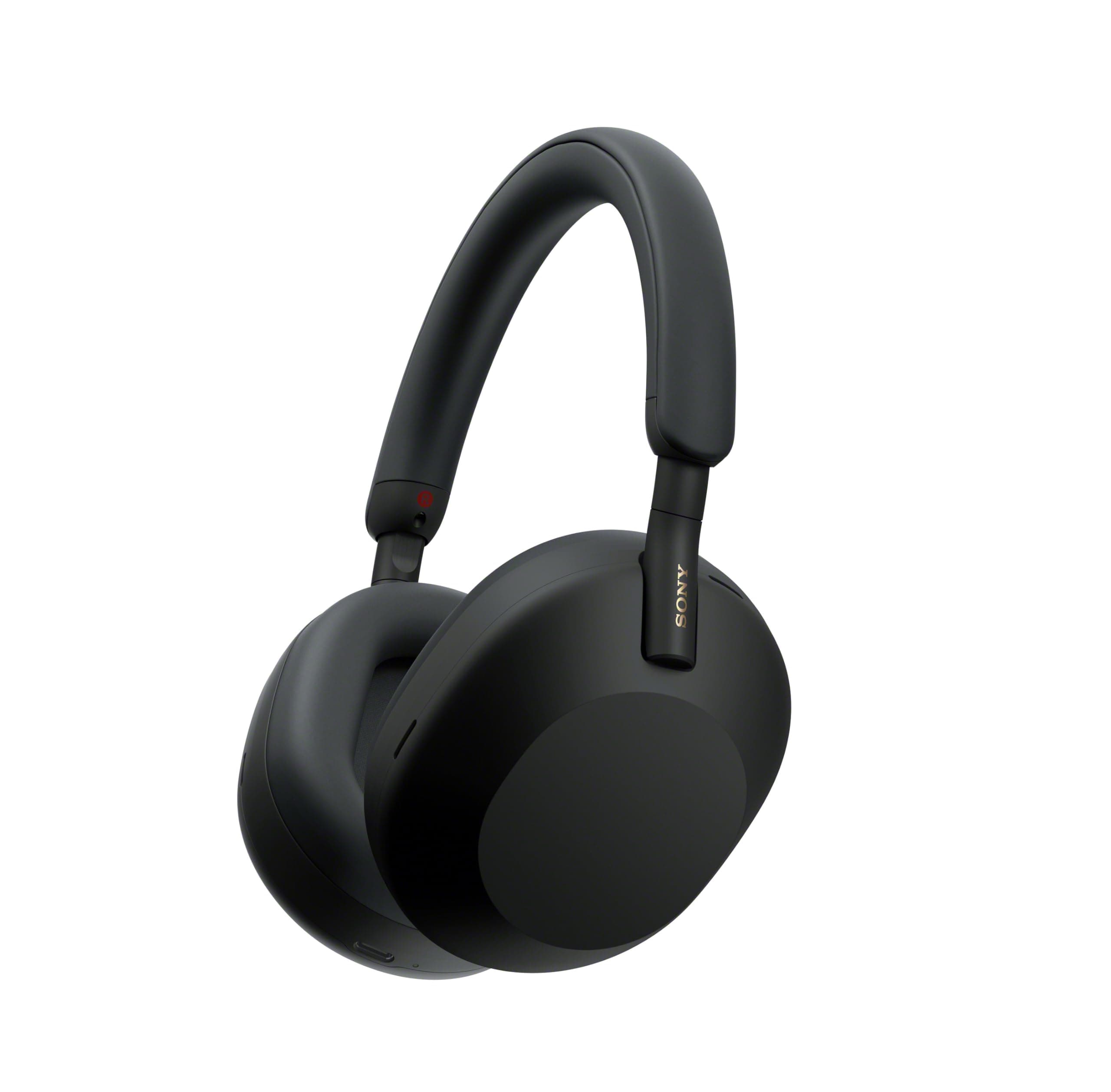Sony WH-1000XM5 Best Active Noise Cancelling Wireless Bluetooth Over Ear Headphones with Mic for Clear Calling,Battery Life 30 Hours -Black