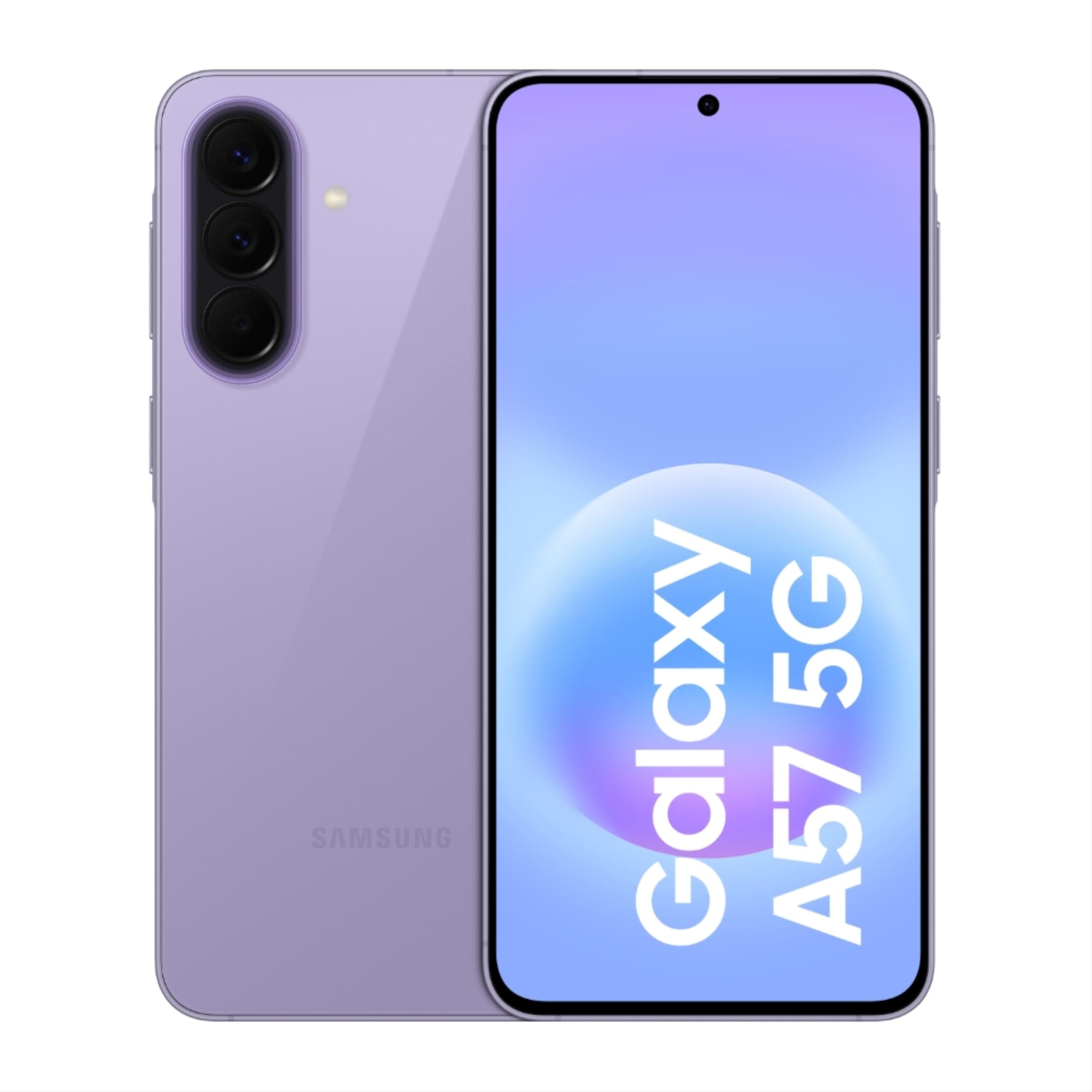 Samsung Galaxy A57 5G (Awesome Lilac, 8GB RAM, 256GB Storage), Agentic AI, Triple Camera with Nightography Video, 2 Days Battery Life, 6 Gen OS Upgrades, IP68, 6.9mm Sleek, with No Cost EMI