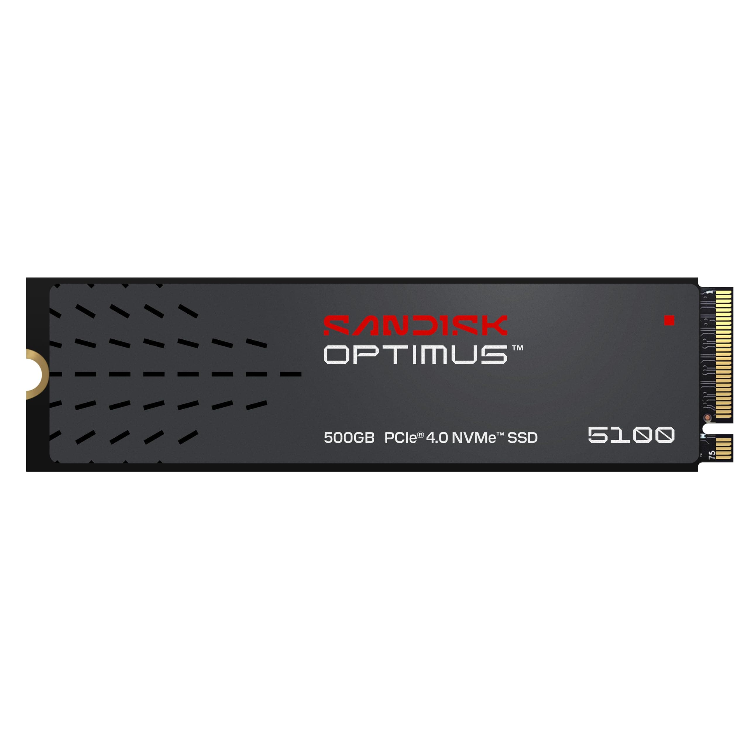 SANDISK Optimus™ 5100 NVMe™ SSD, 500GB, Upto 6600MB/s R, 5600MB/s W, 5Y Warranty, PCIe Gen 4 NVMe M.2 (2280), Gaming Storage, Internal Solid State Drive (SDSP51500GAN-000E0)