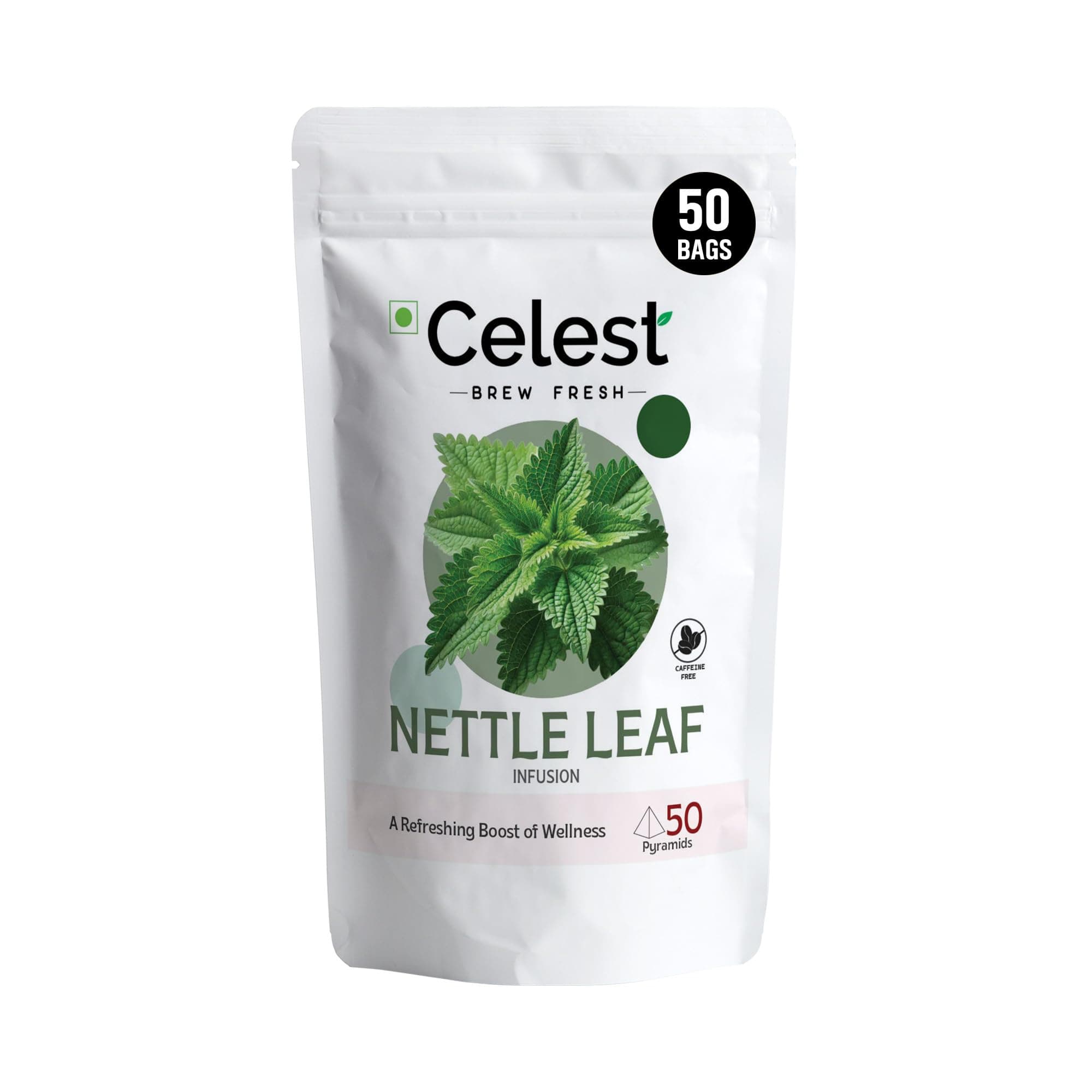 Celest Nettle Leaf Tea | Nettle Tea - 50 Teabags | Stinging-Nettle Tea Bags