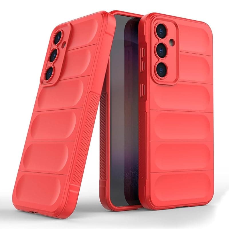 Amazon Brand - Solimo Mobile Cover for Samsung Galaxy S24 Plus 5G | Full Camera Protection | Liquid Silicon Case | Flexible Bumper Case for Samsung Galaxy S24 Plus 5G (Red)