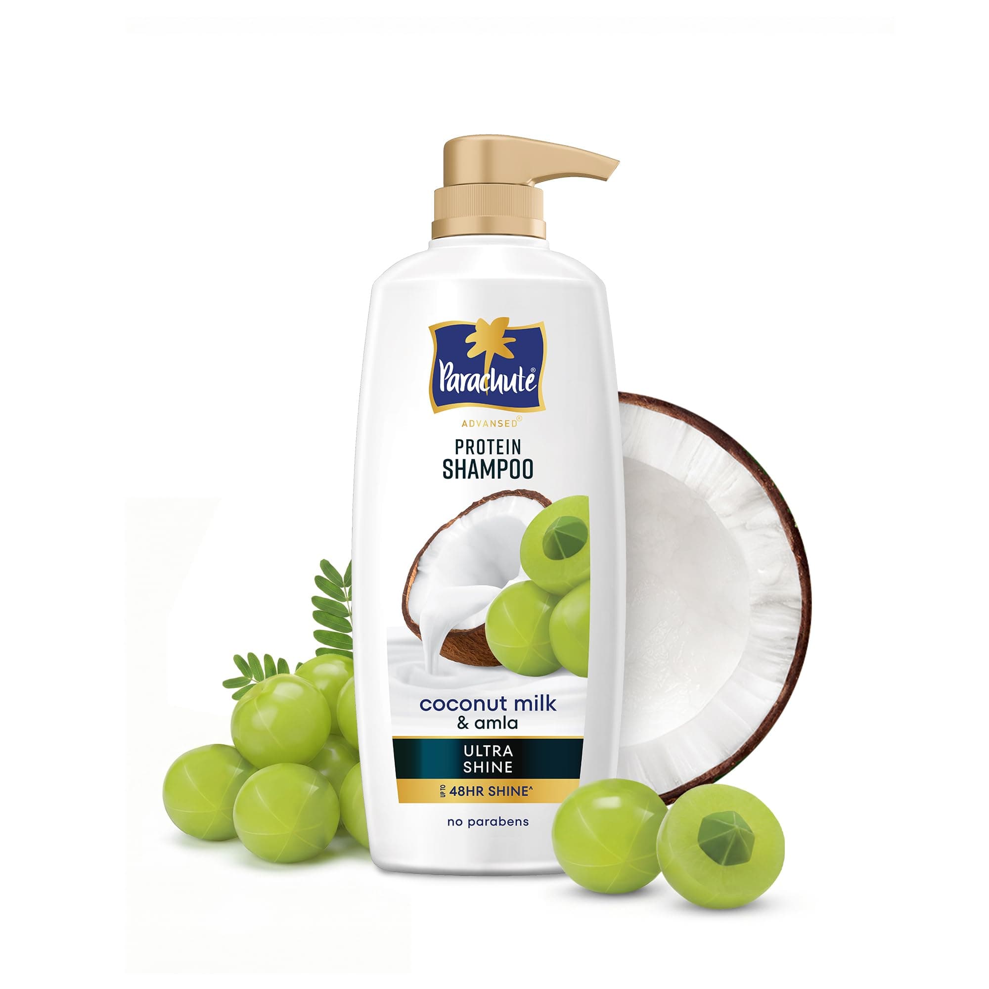 Parachute Advansed Protein Shampoo with Coconut Milk & Amla | Up to 48 hr Shine | Ultra Shine | Protein Lock Technology | Paraben free | For Men & Women | 1.2L