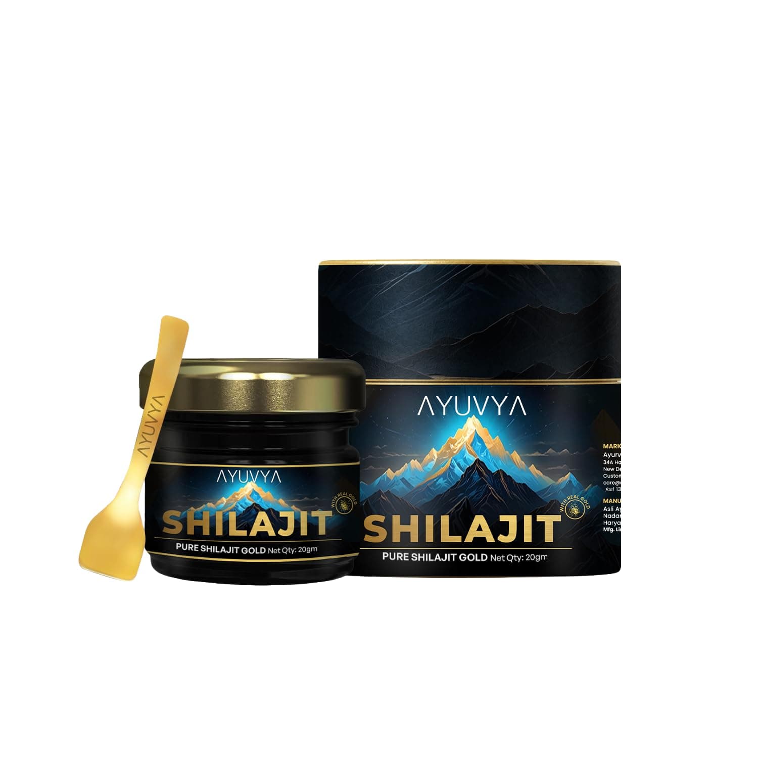 Ayuvya Shilajit Gold | Pure Shilajit Resin | Supports Strength, Stamina & Energy | 100% Natural | For Men & Women | 20 g, As Seen on Shark Tank