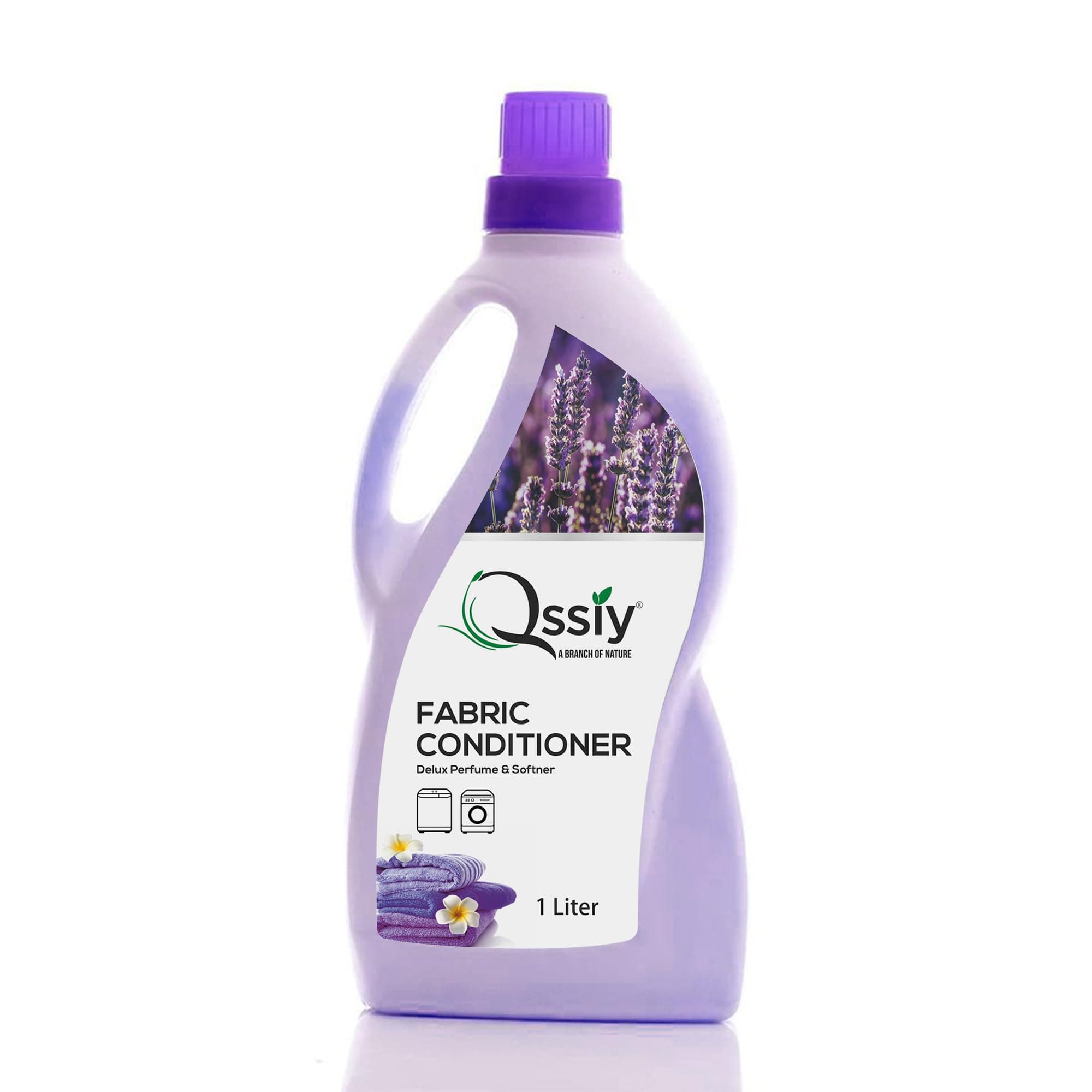 QSSIY 1L Fabric Conditioner | Lavender | Softens Clothes & Towels | Hand & Machine Wash | India