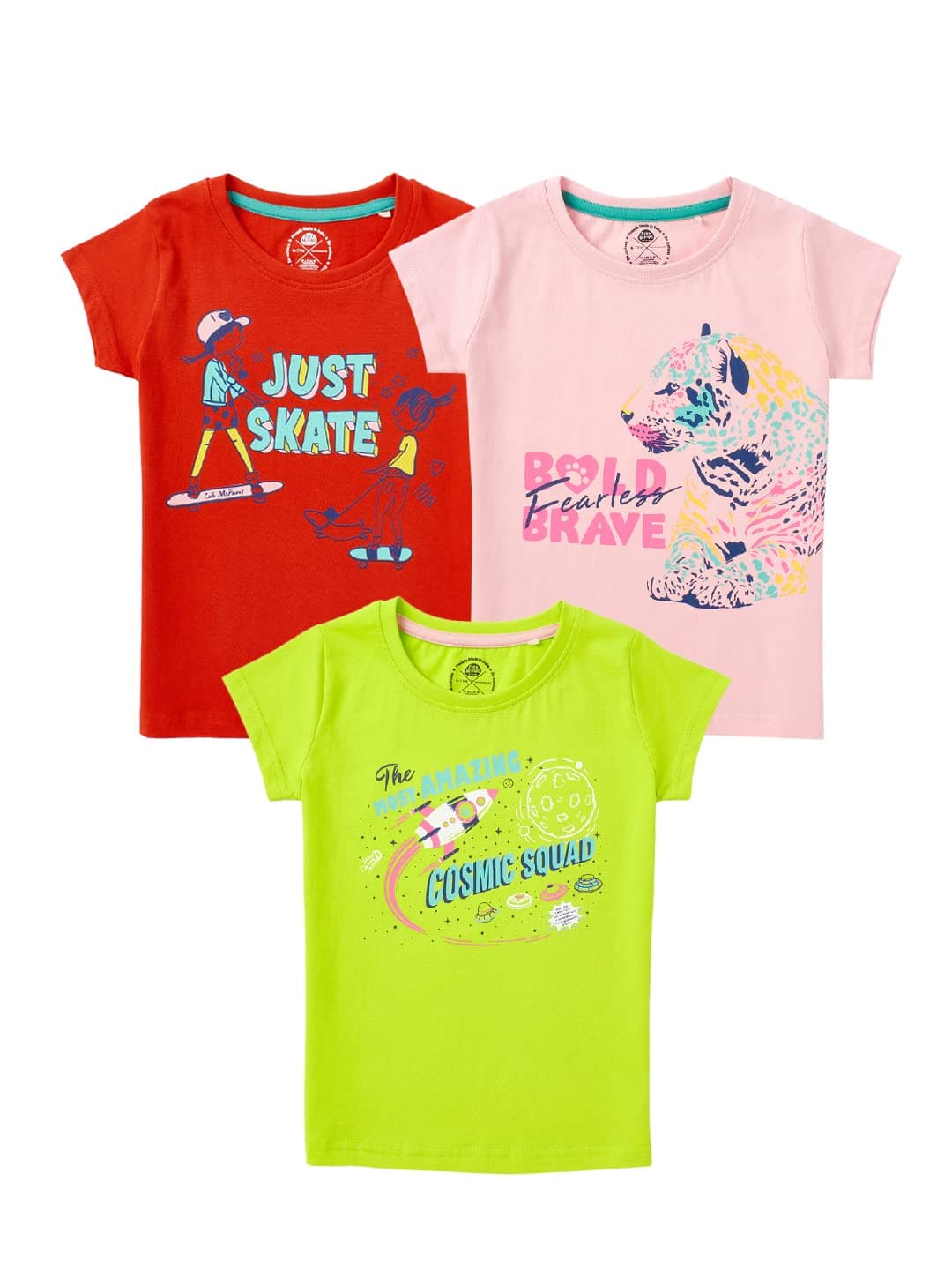 Cub McPaws Girls Tie Dye T-Shirt | 100% Cotton | 4 to 12 Year