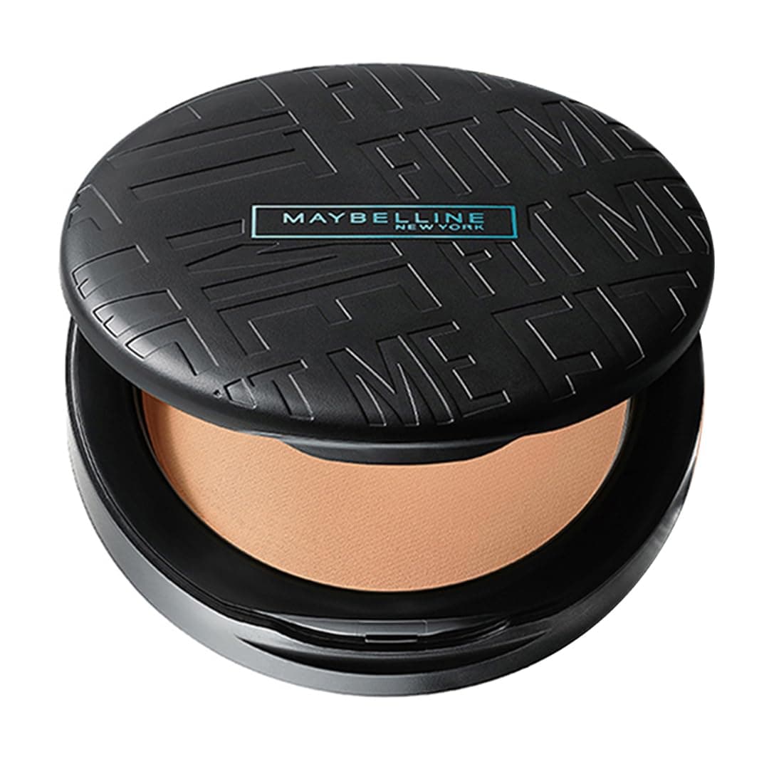 Maybelline New York Fit Me Compact Powder, Matte + Poreless Compact Powder, upto 16 hours of Oil Control with SPF 32 PA+++ and UV filters & ideal for normal to oily skin - 310 Sun Beige|6g