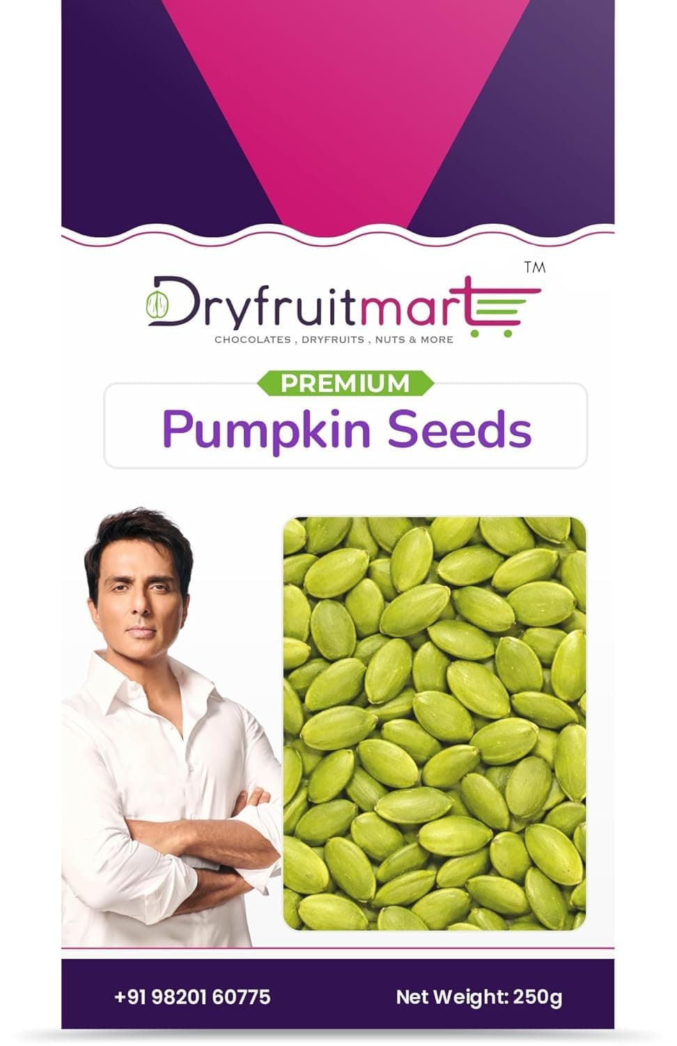 Dryfruit Mart | Pumpkin Seeds 250g | High Protein, Rich in Magnesium & Fiber, Supports Heart Health & Immunity, Healthy Snack. (250.0g)