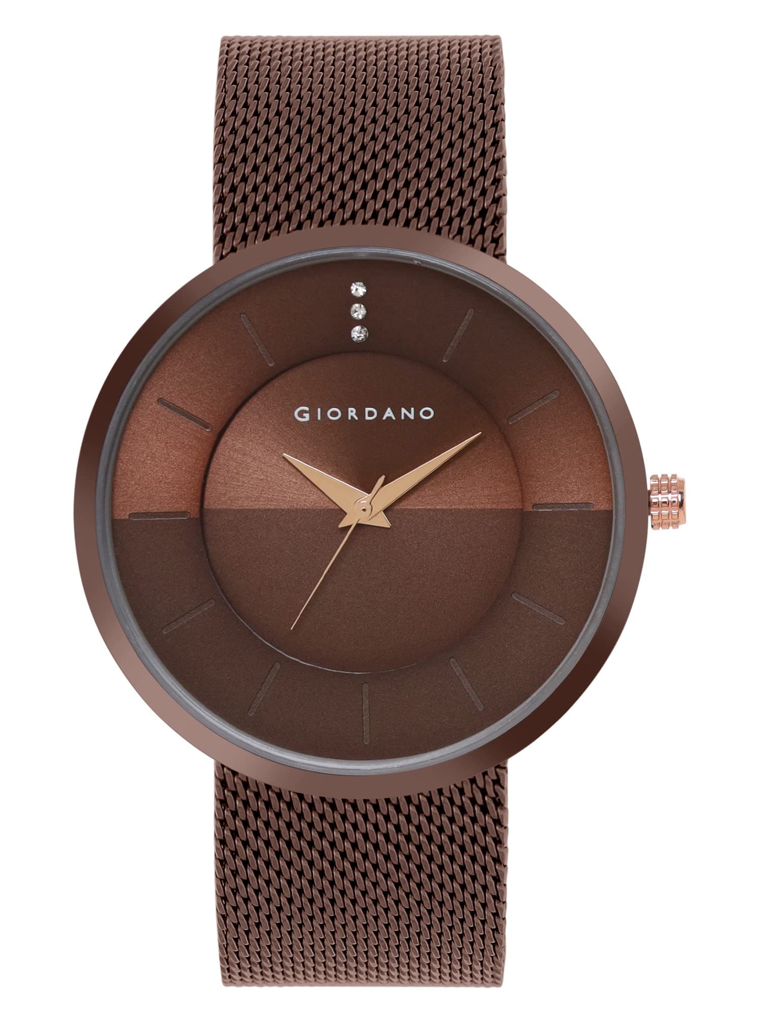 Giordano Analog Watch for Men & Boys Trendy and Slim Fit with Metal Strap Suitable for Casual & Formal Occasion | Men's Analogue Wrist Watches - GD-1166