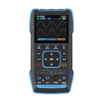 Handheld Dual Channel 3-in-1 10MHz 50MS/s Oscilloscope + Digital Multimeter + DDS Function Generator | 2C23T |