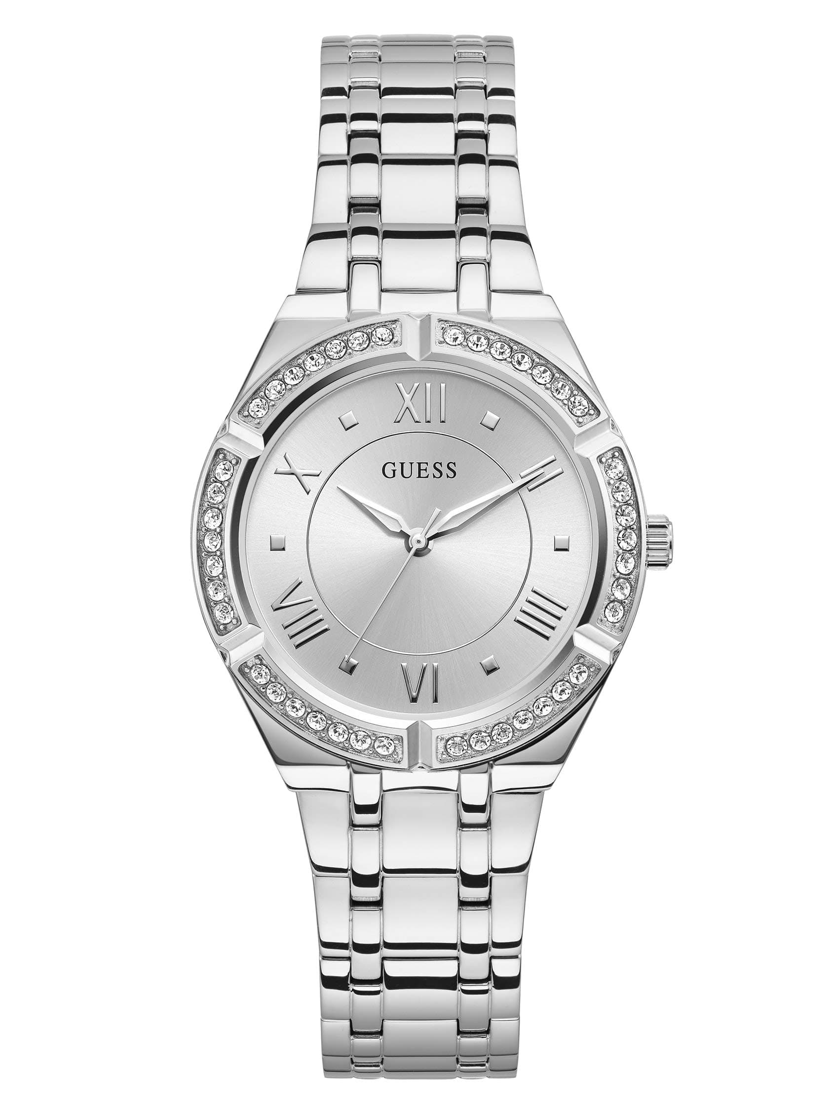 GUESS Round 36mm Silver Dial Analog Women Watch - GW0033L1