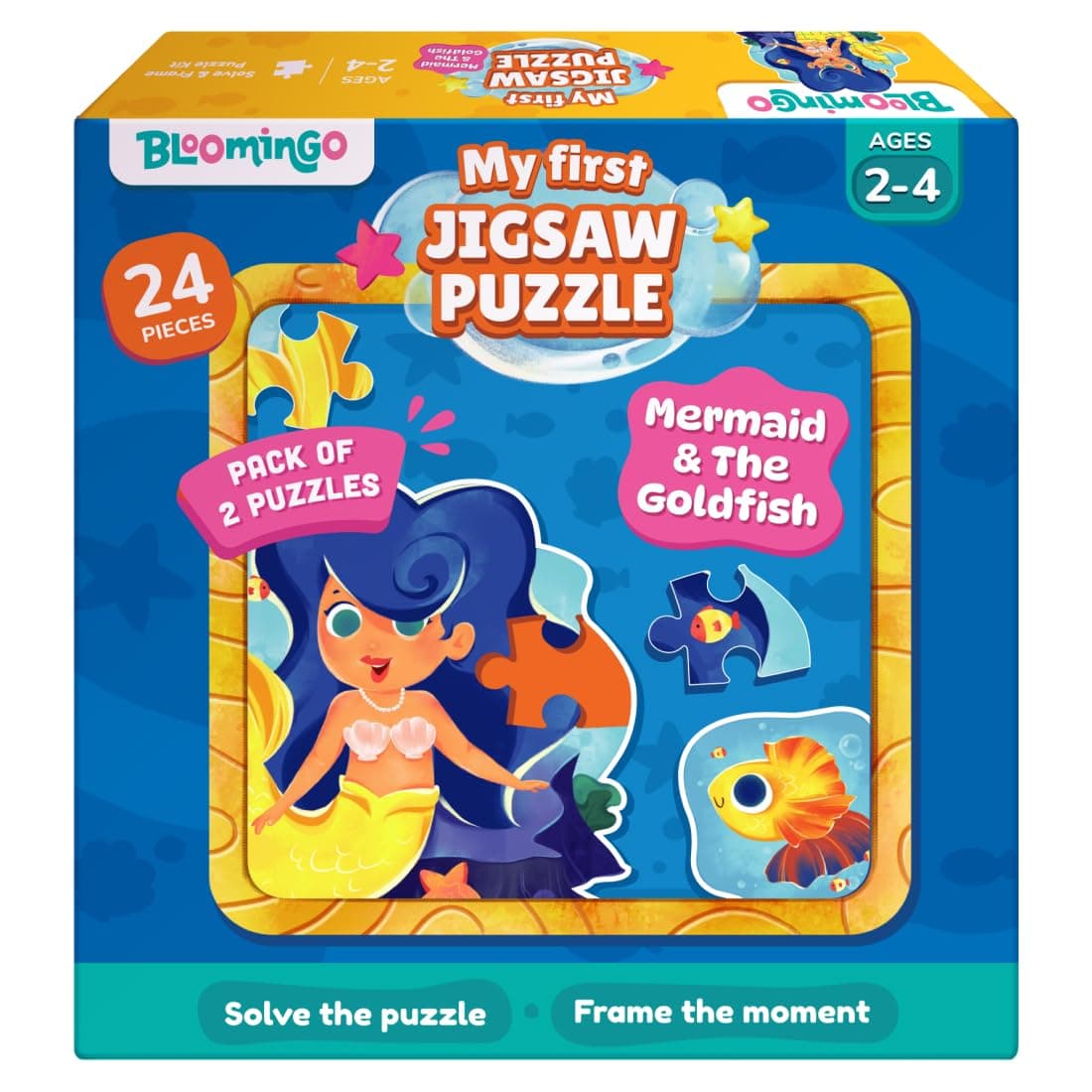 Bloomingo Puzzle Kit - My First Jigsaw Puzzle - Unicorn & The Friendly Fairy - Jigsaw Puzzle for Kids (2-4 Years) 20+ Jigsaw Pieces (Mermaid)