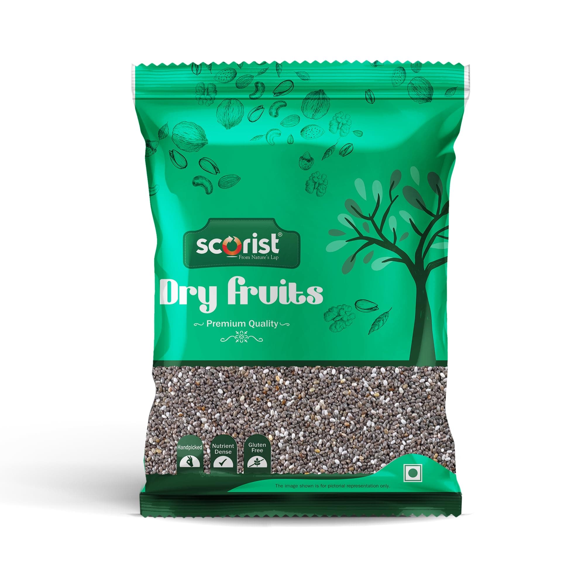Scorist Premium Chia Seeds 500g I Seeds for Eating | Seeds for Weight Management | Rich in Calcium, Protein & Fibre