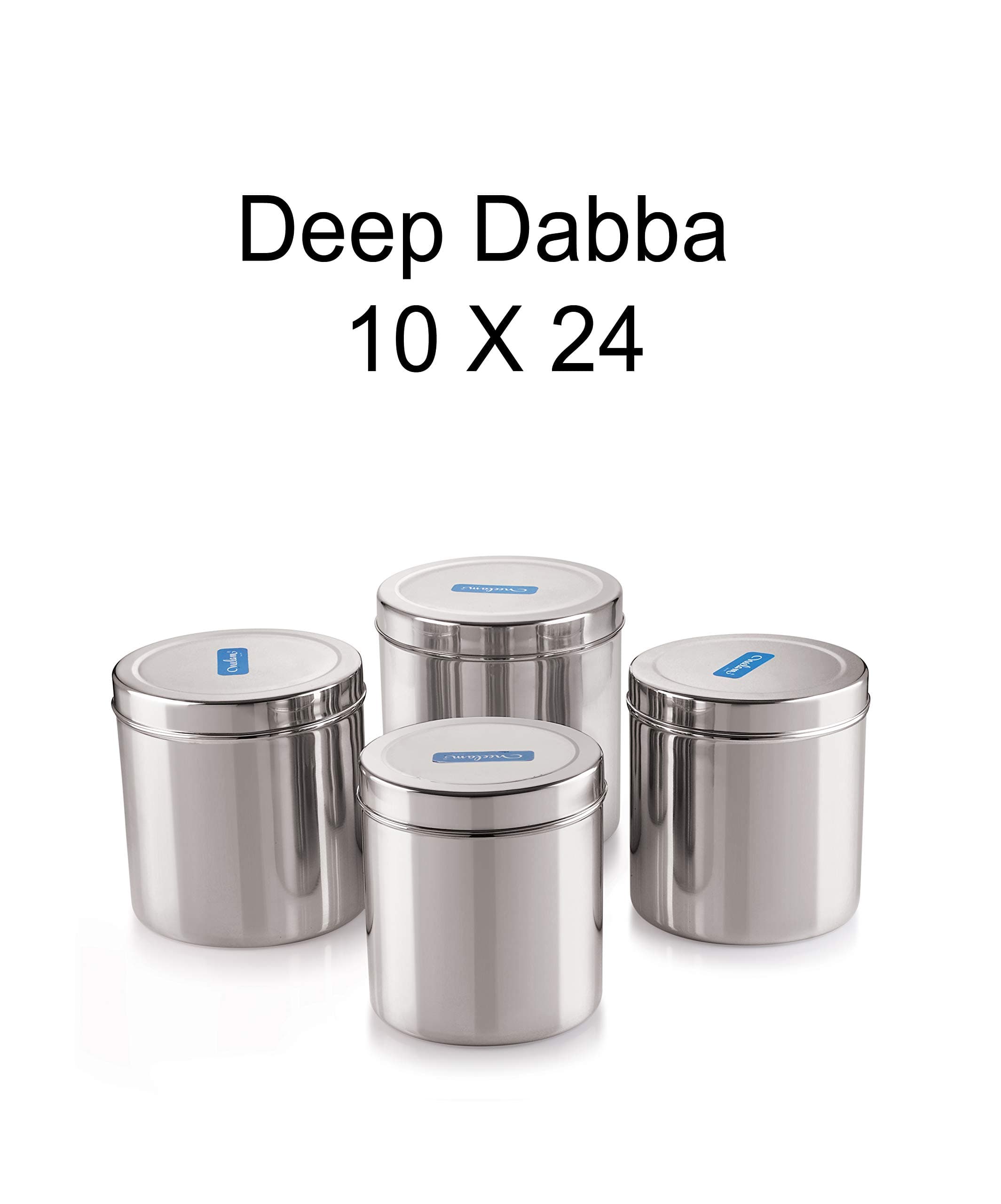 neelam Stainless Steel 17, 22 Gauge Deep Dabba, 6100 ml, Durable, Storage Box for Kitchen, Office, and Food Storage, Durable Quality Steel Jar, Easy to Clean, Silver.