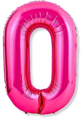 0 number Pink Foil Balloon 16 inch Size Birthday Decoration Items Pack of 1 | 1st Year Balloons | Zero