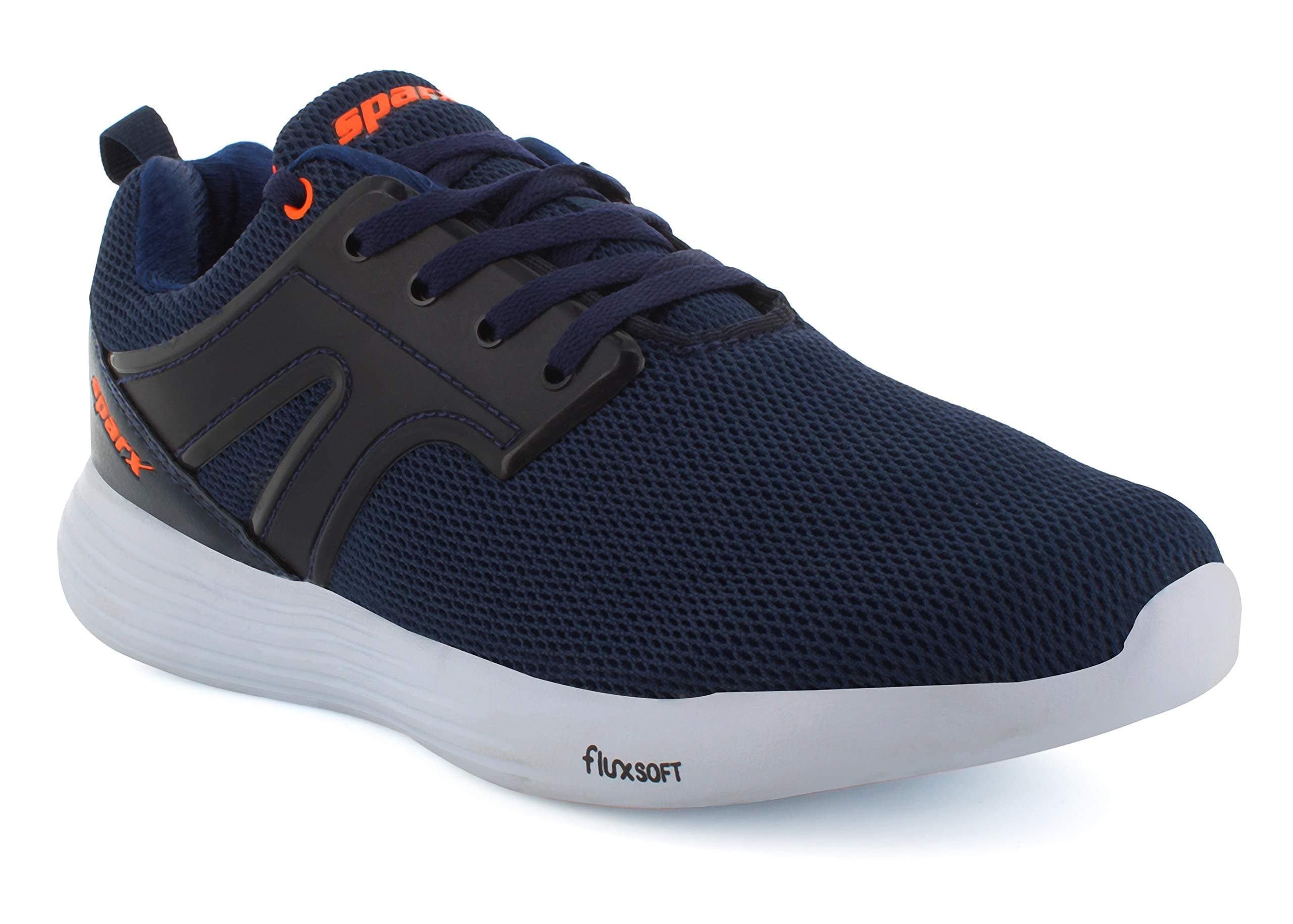 SPARX Mens Sm-500 Navy Blue Neon Orange Running Shoe - 9 UK (SM-500)