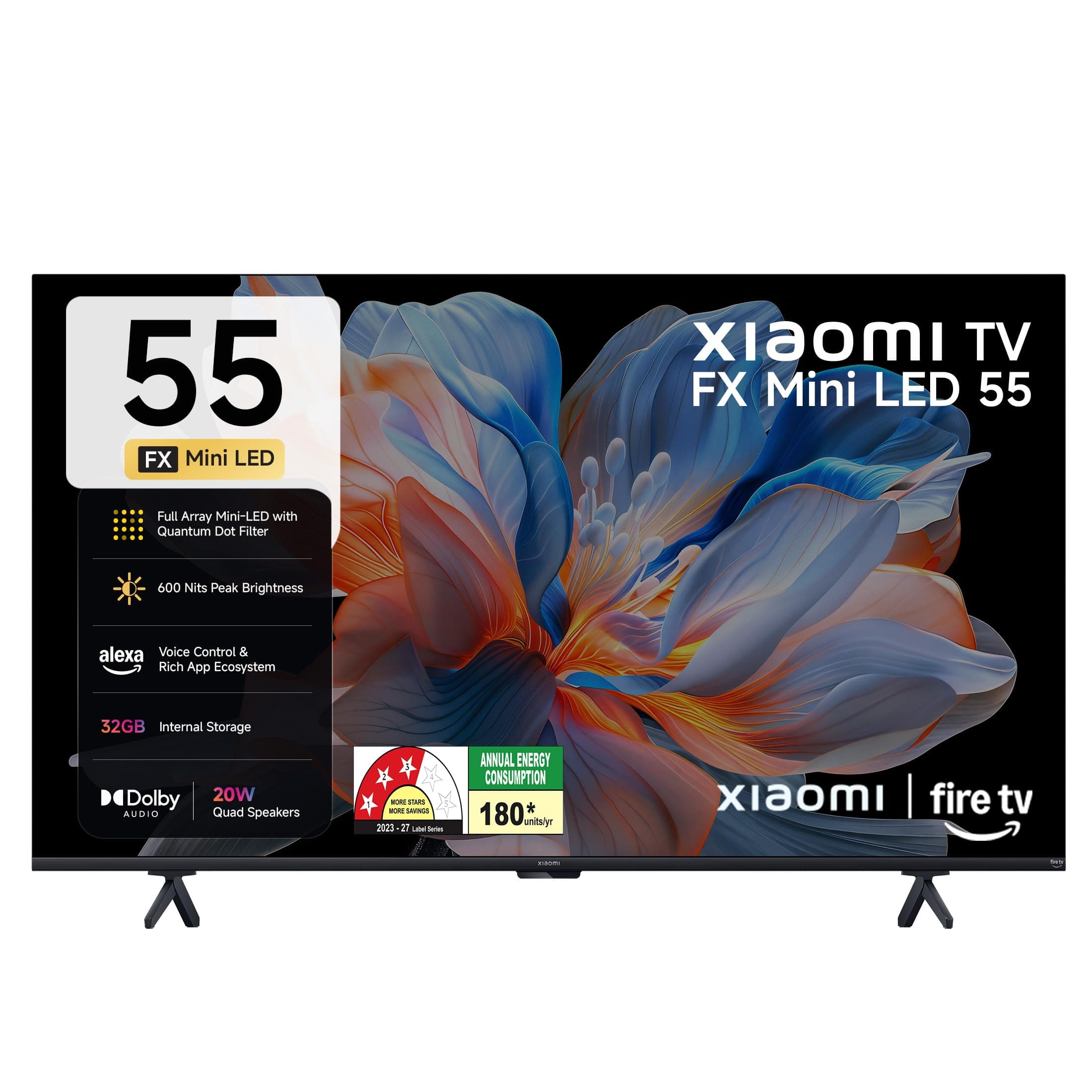 Xiaomi 138 cm (55 inches) Smart TV QD-Mini LED Fire TV L55MC-FSMIN