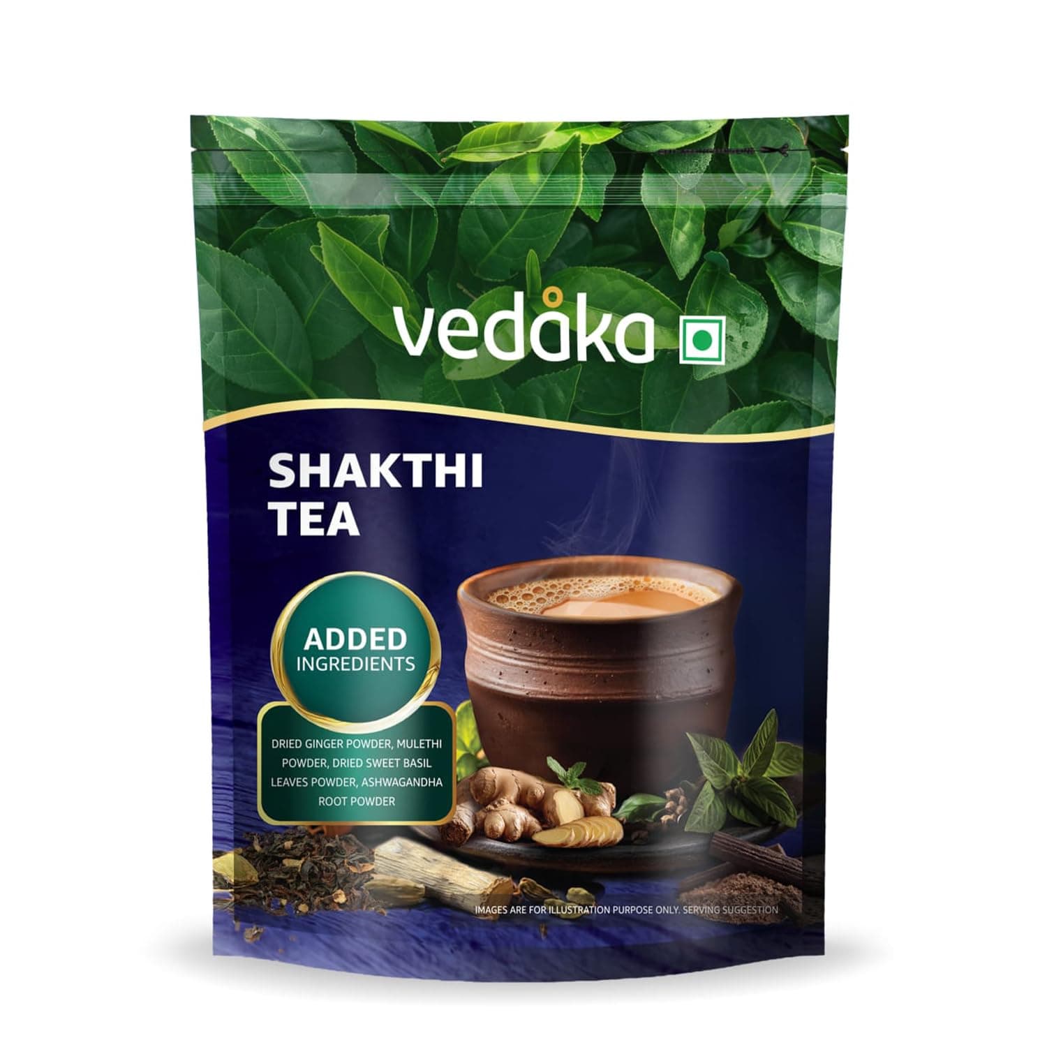 Amazon Brand - Vedaka Shakthi Tea 1 Kg | Strong Assam Tea Powder | Bold Kadak Taste | No Artificial Flavours | Daily Use Chai
