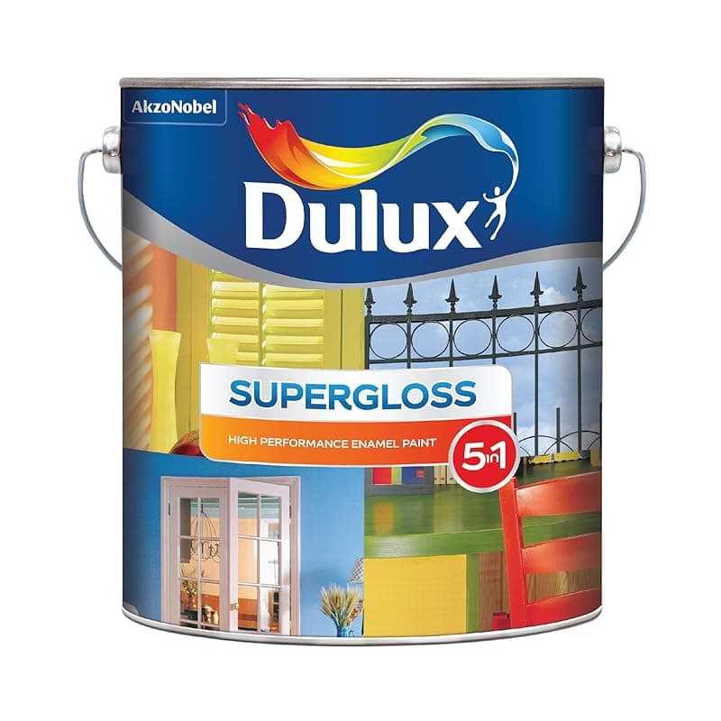 Dulux Supergloss 5 in 1 | Super-Premium Enamel Paint for Wood and Metal surfaces | Rich, Deep, and long lasting shine, Mirror like finish | Crack Resistant paint film, 4 Litres, Amethyst Showe