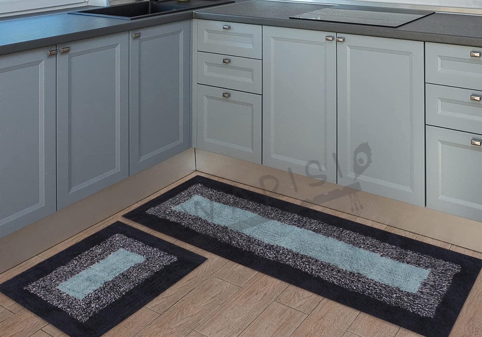 WARISI Cotton Kitchen Doormat| Floor Mat | Door Mat| Anti-Slip, Soft,Washable, Printed, Designer, for Floor, Kitchen, Room Offices (120L X 40W & 60L X 40W Centimetre), Rectangular (Design-7)