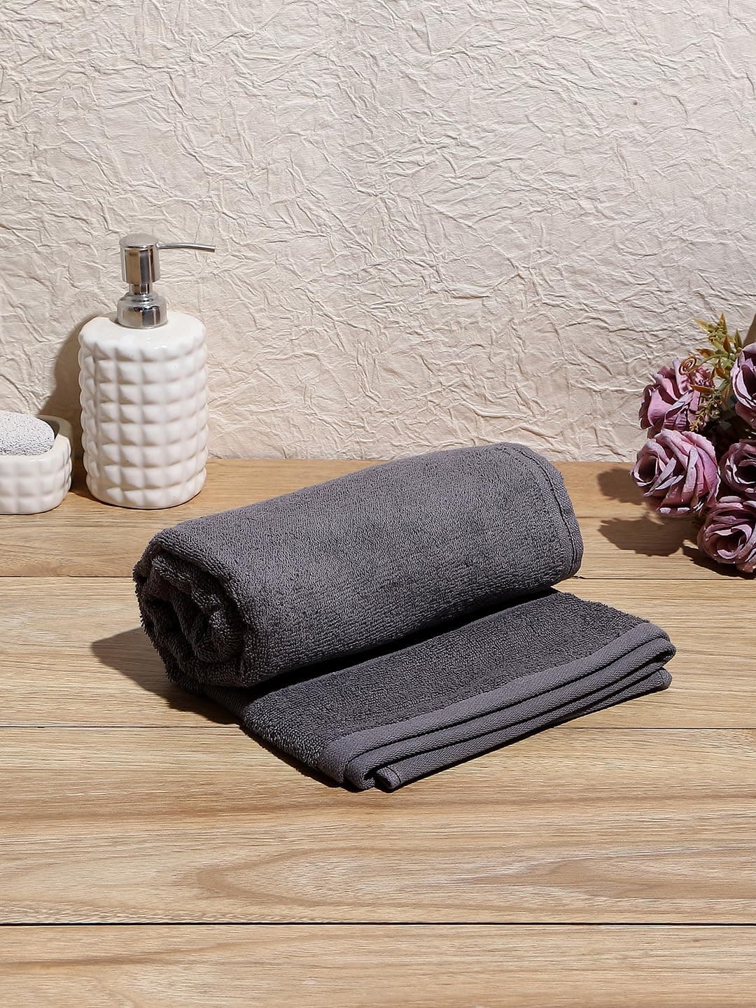MOCA by Monte Carlo Cotton 380 GSM Bath Towel (140 x 70 CM) - Grey