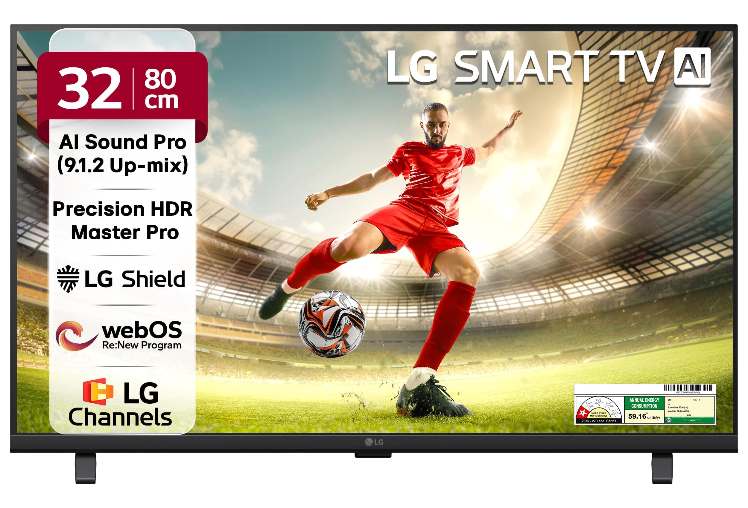 LG 80 cms (32 inches) LB650 AI Series HD Smart webOS VA LED TV 32LB650BPLA