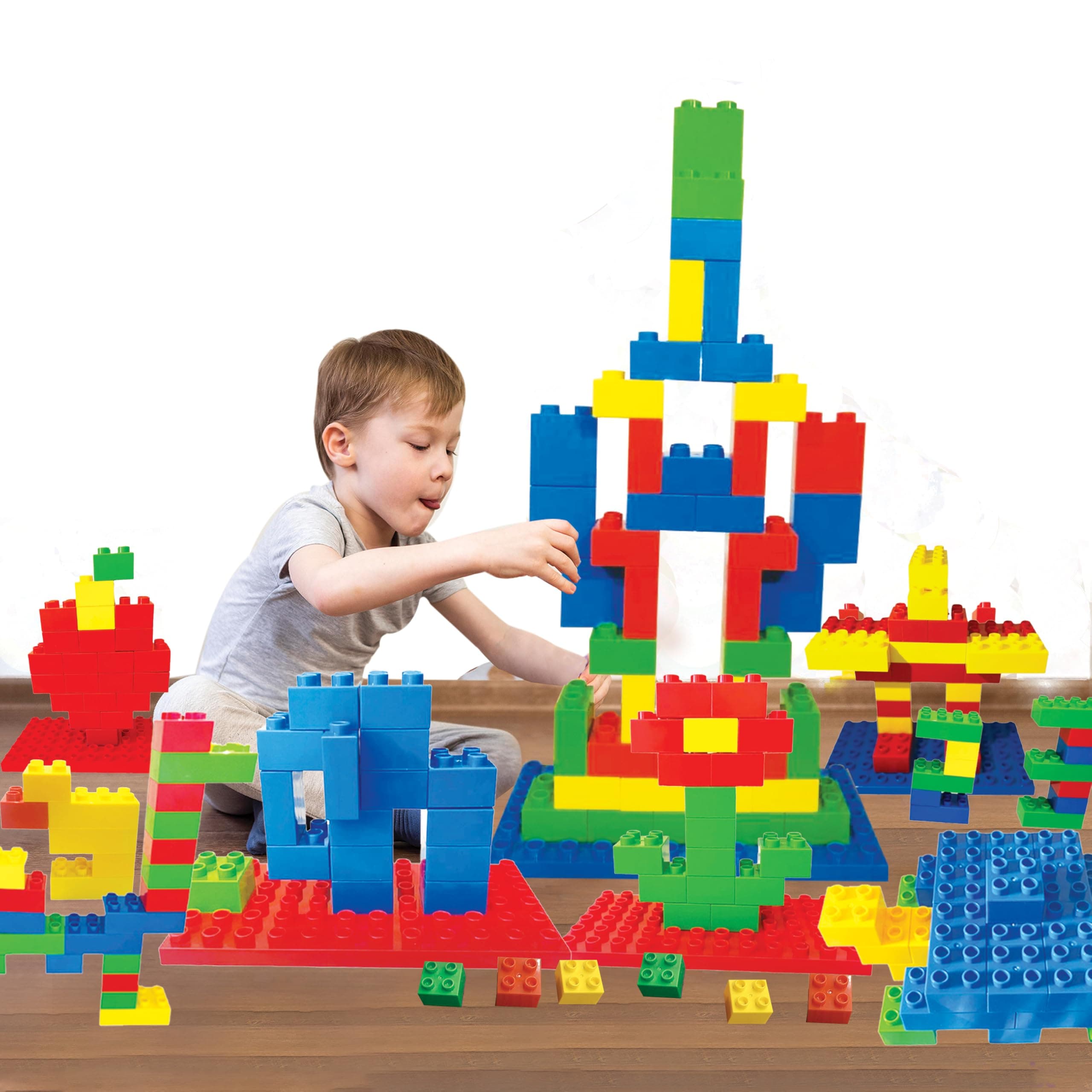 PlayMagic DIY Building Block Construction Set of 85 Pieces|Learning & Educational Puzzle Toy|Roleplay Activity Set|Motor Skill Development Construction Toy|Birthday-Return Gift for Kids|Made in India